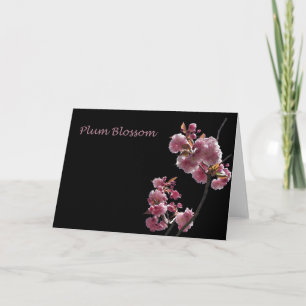 Karte, "Lila Pflaumenblüten" Karte