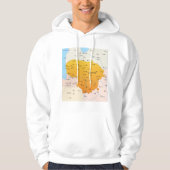 Karte Litauens Hoodie (Vorderseite)
