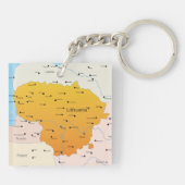 Karte Litauens Schlüsselanhänger (Rückseite)