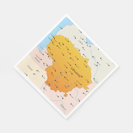 Karte Litauens Serviette (Ecke)