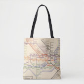 Karte Londons der Untergrund-Eisenbahnen Tasche (Vorderseite)
