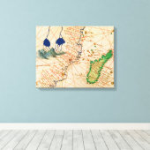 Karte Madagaskar 2 Leinwanddruck (Insitu (Holzboden))