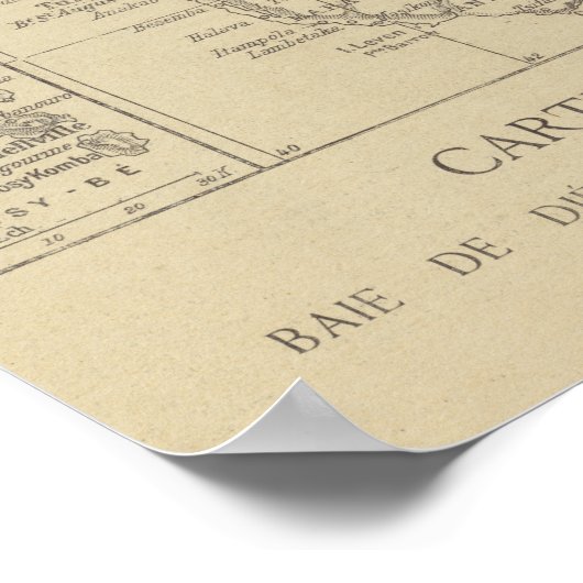 Karte Madagaskars Poster (Ecke)