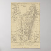 Karte Madagaskars Poster (Vorne)