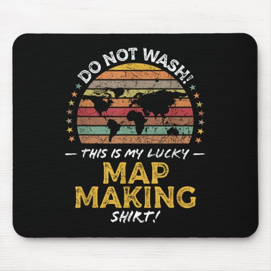 Karte Maker Funny Kartograf Quote Graphen Mousepad (Vorne)