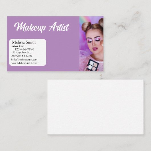 KARTE MAKEUP-KÜNSTLER (Vorne/Hinten)