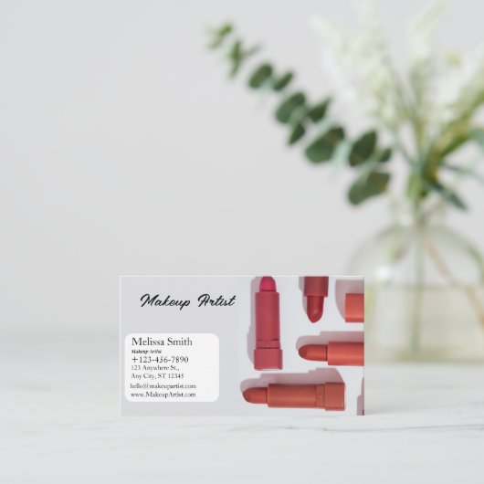 KARTE MAKEUP-KÜNSTLER (Stehend Vorderseite)