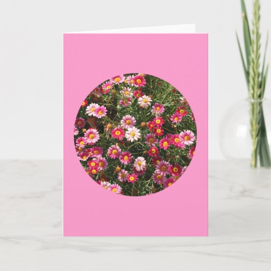 Karte, "malte Gänseblümchen in einem Kreis" F-1 Karte (Vorderseite)