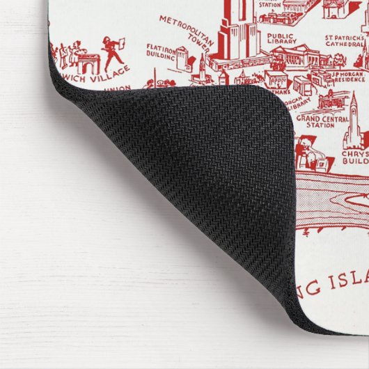 KARTE: MANHATTAN, c1935 Mousepad (Ecke)