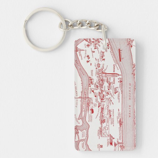 KARTE: MANHATTAN, c1935 Schlüsselanhänger (Vorderseite)