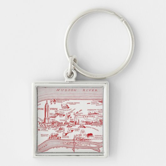 KARTE: MANHATTAN, c1935 Schlüsselanhänger (Vorne)