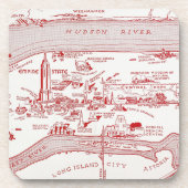 KARTE: MANHATTAN, c1935 Untersetzer (Vorderseite)