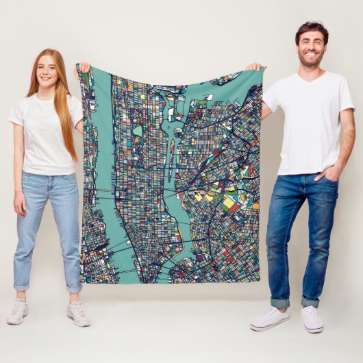 Karte Manhattans New York Fleecedecke (Beispiel)