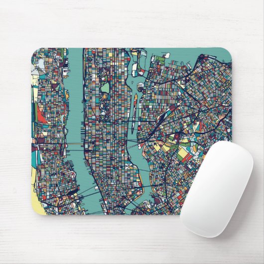 Karte Manhattans New York Mousepad (Mit Mouse)
