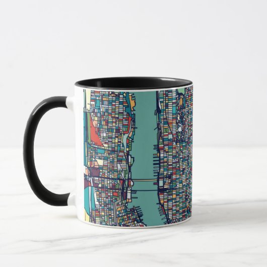 Karte Manhattans New York Tasse (Links)
