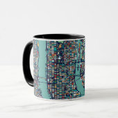 Karte Manhattans New York Tasse (Vorderseite Links)