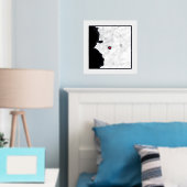 Karte Marseille Frankreich Klasse Modernes Elegant Foliendrucke (In Situ (Schlafzimmer))