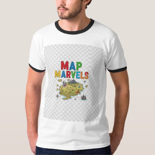 Karte Marvels. T-Shirt (Vorderseite)