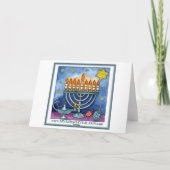 Karte Menorah4 Cocker spaniels Chanukah (Rückseite)