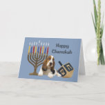 Karte Menorah Dreidel Basset Hounds Chanukah<br><div class="desc">Familie und an Freunde während der Chanukah Jahreszeit sich zu erinnern ist eine wunderbare Weise, in Kontakt mit den Leuten Sie ungefähr zu behalten Liebe und Sorgfalt. Ich schuf diese HundChanukah Karten mit Liebe und Sorgfalt und ich sind jedermann sicher, dem Liebehunde erfreut werden, um sie zu empfangen. Sie haben...</div>