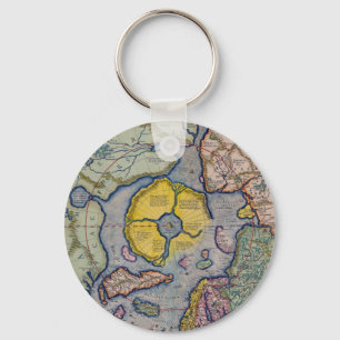 Karte Mercators Nordpol des 16. Jahrhunderts Schlüsselanhänger
