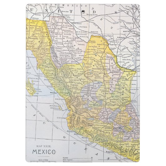 KARTE: MEXIKO KLEMMBRETT (Rückseite)