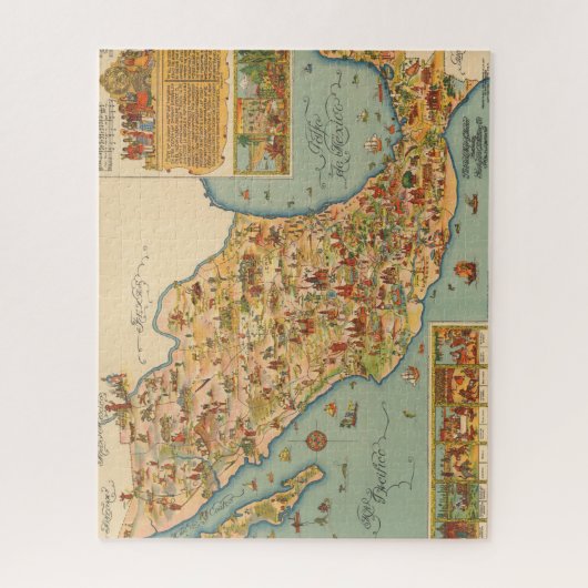 Karte Mexiko Puzzle (Vertikal)