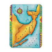 Karte Mexikos Magnet (Vertikal)
