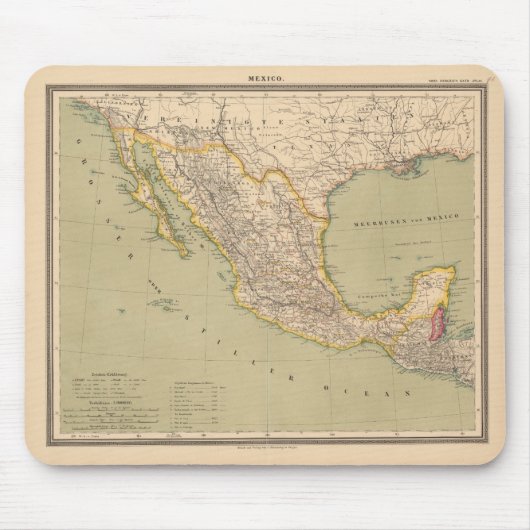 Karte Mexikos Mousepad (Vorne)