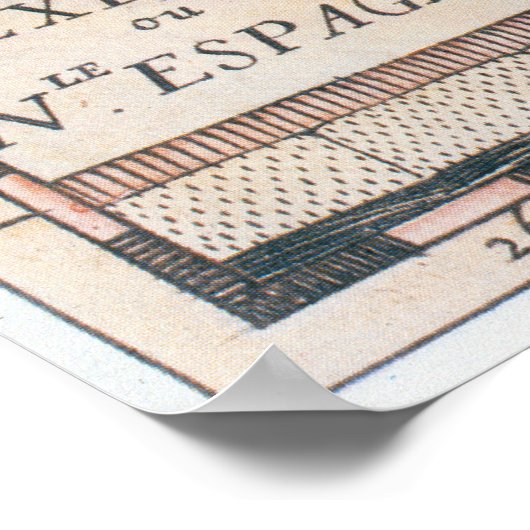 Karte Mexikos oder NeuSpaniens | 1625 Poster (Ecke)