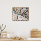 Karte Mexikos oder NeuSpaniens | 1625 Poster (Küche)