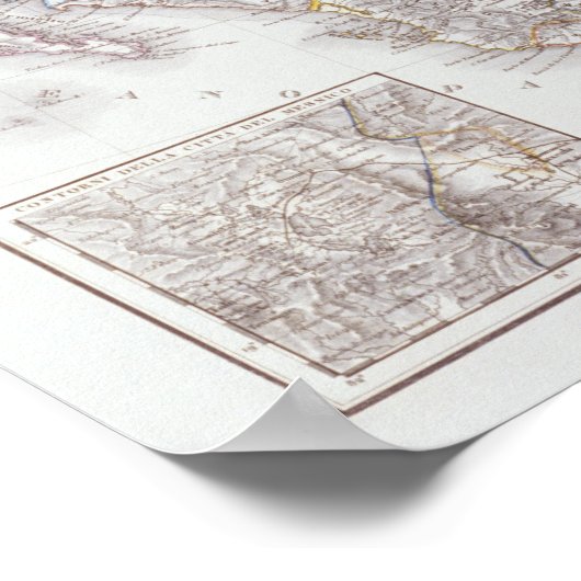 Karte Mexikos Poster (Ecke)