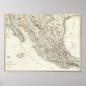 Karte Mexikos Poster (Vorne)