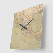 Karte Mexikos Quadratische Wanduhr (Winkel)