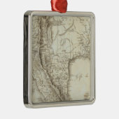 Karte Mexikos und der Nachbarländer Silbernes Ornament (Rechts)