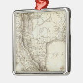 Karte Mexikos und der Nachbarländer Silbernes Ornament (Links)