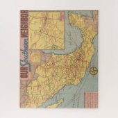 Karte Mexikos - "Unsere südlichen Nachbarn" Puzzle (Vertikal)