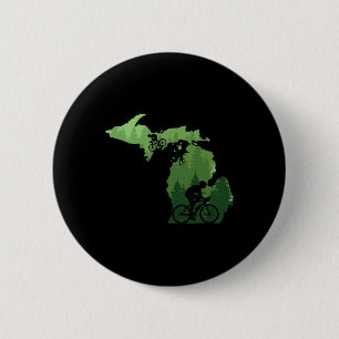 Karte Michigan Mountainbike-Fahrer Mtb Radfahren B Button