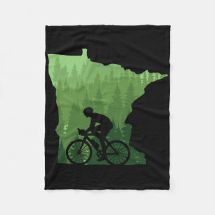 Karte Minnesota Mountainbike-Fahrer Mtb Radfahren Fleecedecke