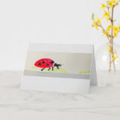 Karte mit Aquarell von Riesenladybug! (Gelbe Blume)