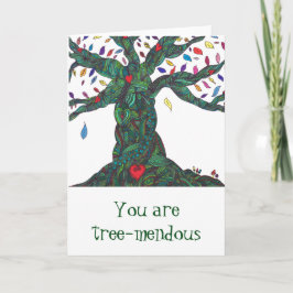Karte mit Baum für Glückwünsche/ Ermutigung