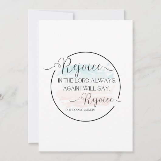 Karte mit Bibelverse (Vorderseite)