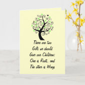 Karte mit Bildungsangebot (Gelbe Blume)