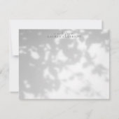 Karte mit Blatt-Schatten-Effekt Notizkarte (Vorderseite)
