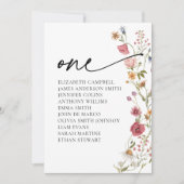 Karte mit Blumenbestellkarte | Tabelle 1 (Vorderseite)