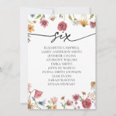 Karte mit Blumenbestellkarte | Tabelle 6 (Vorderseite)