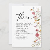 Karte mit Blumenbestellkarte | Tabelle drei (Vorderseite)