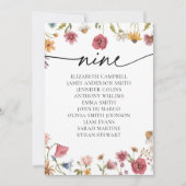 Karte mit Blumenbestellkarte | Tabelle Nine (Vorderseite)