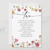 Karte mit Blumenbestellkarte | Tabelle zwei (Vorderseite)