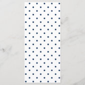 Karte mit Blumenpfirsichen und Navy-Watercolor-Din (Rückseite)